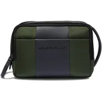 Косметичка Piquadro Brief2 BY6149BR2/VE2 хаки нейлон/натур.кожа