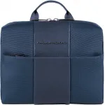 Косметичка Piquadro Brief2 BY3058BR2/BLU синий нейлон/натур.кожа