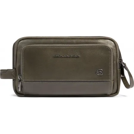 Косметичка Piquadro Philip BY6021W136/VE хаки натур.кожа