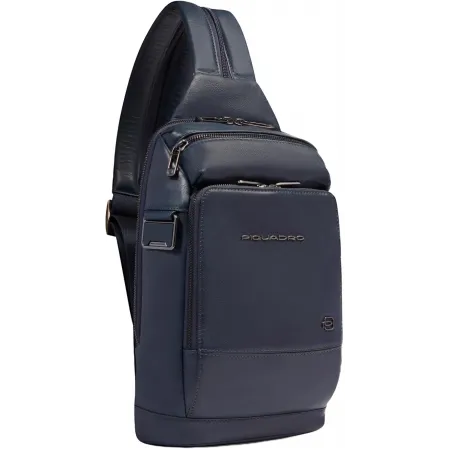 Рюкзак слинг мужской Piquadro Philip CA6790W136/BLU синий кожа