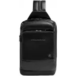 Рюкзак слинг мужской Piquadro Philip CA6790W136/N черный кожа Рюкзак слинг мужской Piquadro Philip CA6790W136/N черный кожа