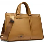 Деловая сумка мужская Piquadro Russel CA4021W137/G с отделением для ноутбука 15.6" горчичная натур.кожа