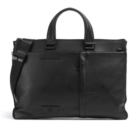 Деловая сумка мужская Piquadro Russel CA4021W137/N с отделением для ноутбука 15.6" черная натур.кожа Деловая сумка мужская Piquadro Russel CA4021W137/N с отделением для ноутбука 15.6" черная натур.кожа