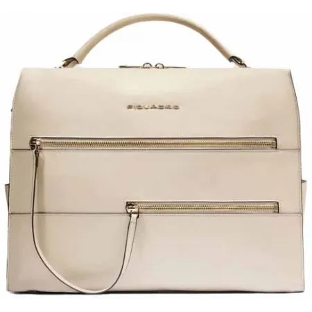 Деловая сумка Piquadro Patricia CA6774W140/BE с отделением для ноутбука 14" бежевая натур.кожа Деловая сумка Piquadro Patricia CA6774W140/BE с отделением для ноутбука 14" бежевая натур.кожа