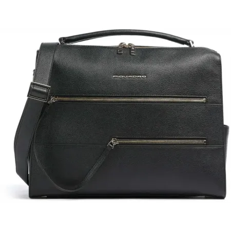 Деловая сумка Piquadro Patricia CA6774W140/N с отделением для ноутбука 14" черная натур.кожа