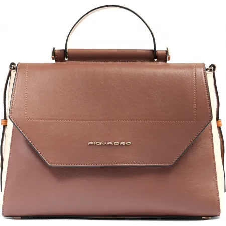 Сумка женская Piquadro Circle BD6777W92/MBE коричневая/бежевая натур.кожа