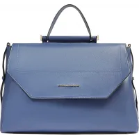 Деловая сумка женская Piquadro Circle BD6778W92/BLU4 с отделением для ноутбука 14" синяя натур.кожа Деловая сумка женская Piquadro Circle BD6778W92/BLU4 с отделением для ноутбука 14" синяя натур.кожа