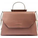 Деловая сумка женская Piquadro Circle BD6778W92/MBE с отделением для ноутбука 14" коричневая/бежевая натур.кожа