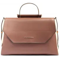 Деловая сумка женская Piquadro Circle BD6778W92/MBE с отделением для ноутбука 14" коричневая/бежевая натур.кожа