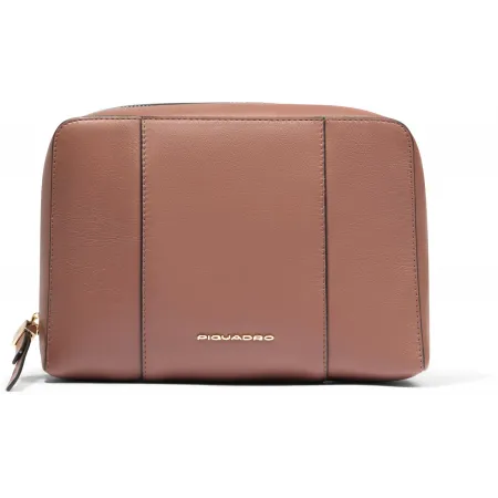 Косметичка Piquadro Circle BY6543W92/MBE коричневый/бежевый натур.кожа