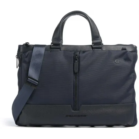 Деловая сумка мужская Piquadro Marcel CA4021W138/BLU с отделением для ноутбука 15.6" синяя натур.кожа/нейлон Деловая сумка мужская Piquadro Marcel CA4021W138/BLU с отделением для ноутбука 15.6" синяя натур.кожа/нейлон
