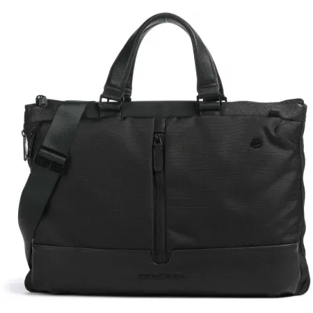 Деловая сумка Piquadro Marcel CA4021W138/N с отделением для ноутбука 15.6" черная натур.кожа/нейлон