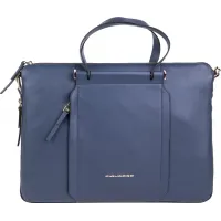 Деловая сумка женская Piquadro Circle CA4021W92/BLU4 с отделением для ноутбука 15.6" синяя натур.кожа