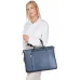 Деловая сумка женская Piquadro Circle CA4021W92/BLU4 с отделением для ноутбука 15.6" синяя натур.кожа