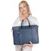 Деловая сумка женская Piquadro Circle CA4021W92/BLU4 с отделением для ноутбука 15.6" синяя натур.кожа