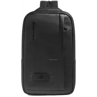 Рюкзак слинг мужской Piquadro Russel CA6764W137/N черный кожа