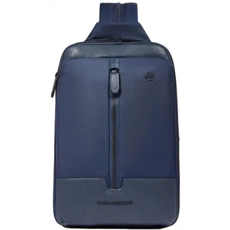 Рюкзак слинг мужской Piquadro Marcel CA6448W138/BLU синий нейлон/натур.кожа Рюкзак слинг мужской Piquadro Marcel CA6448W138/BLU синий нейлон/натур.кожа