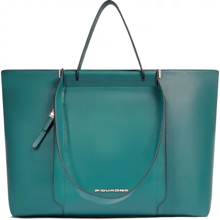 Деловая сумка женская Piquadro Circle BD3336W92/OTAV с отделением для ноутбука 14" бирюзовая/голубая натур.кожа Деловая сумка женская Piquadro Circle BD3336W92/OTAV с отделением для ноутбука 14" бирюзовая/голубая натур.кожа