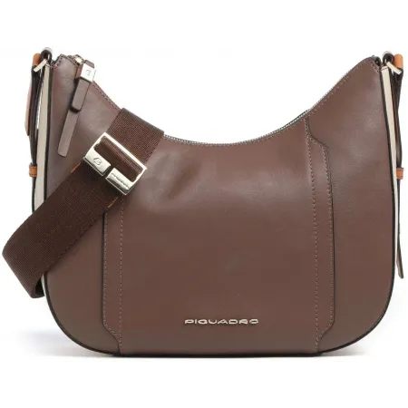 Сумка женская Piquadro Circle BD6657W92/MBE коричневая/бежевая натур.кожа