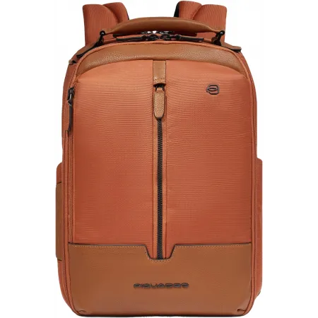 Рюкзак мужской Piquadro Marcel CA6823W138/ARCU оранжевый/коричневый ткань/натур.кожа