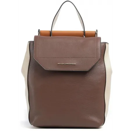 Рюкзак женский Piquadro Circle CA6780W92/MBE коричневый/бежевый кожа Рюкзак женский Piquadro Circle CA6780W92/MBE коричневый/бежевый кожа