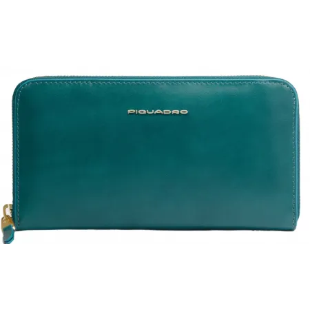 Кошелек женский Piquadro Blue Square PD1515B2R/OT3 бирюзовый натур.кожа