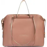 Деловая сумка женская Piquadro Circle BD4574W92/MBE с отделением для ноутбука 14" коричневая/бежевая натур.кожа