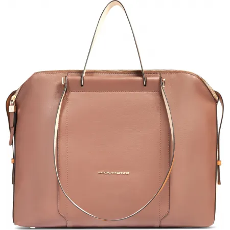 Деловая сумка женская Piquadro Circle BD4574W92/MBE с отделением для ноутбука 14" коричневая/бежевая натур.кожа Деловая сумка женская Piquadro Circle BD4574W92/MBE с отделением для ноутбука 14" коричневая/бежевая натур.кожа