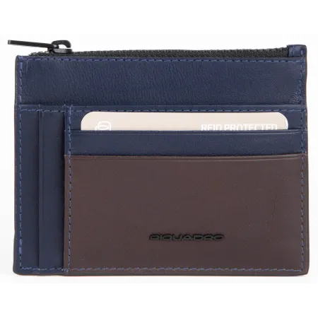 Кошелек мужской Piquadro Harper PP6854APR/BLUTM синий/коричневый натур.кожа