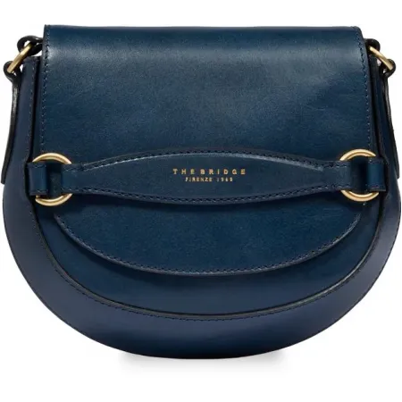 Сумка кросс-боди женская The Bridge Bettina 04371201/YH темно-синяя натур.кожа
