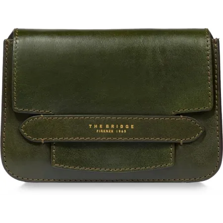 Сумка кросс-боди женская The Bridge Lucrezia 04192001/I2 темно-зеленая натур.кожа