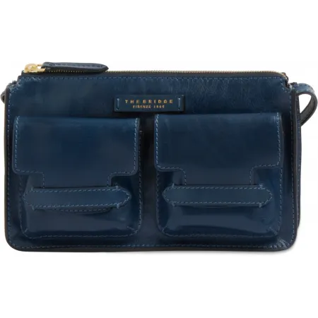 Сумка женская The Bridge Lucrezia 04150501/YH темно-синяя натур.кожа
