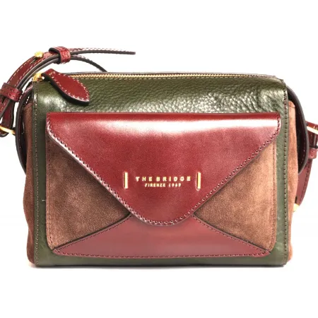 Сумка кросс-боди женская The Bridge Frida Wow 0429040P/YW сливовая/зеленая натур.кожа/замша Сумка кросс-боди женская The Bridge Frida Wow 0429040P/YW сливовая/зеленая натур.кожа/замша