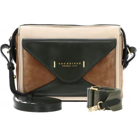 Сумка кросс-боди женская The Bridge Frida Wow 0429040P/YV бежевая/зеленая натур.кожа/замша Сумка кросс-боди женская The Bridge Frida Wow 0429040P/YV бежевая/зеленая натур.кожа/замша