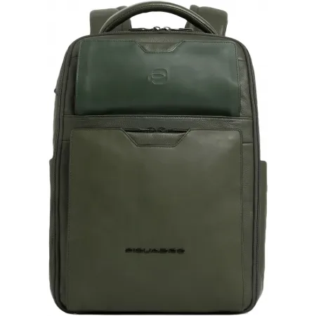 Рюкзак мужской Piquadro Ael CA6923S142/VE зеленый тимьяновый кожа/микроф.