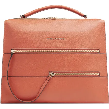 Деловая сумка женская Piquadro Patricia CA6774W140/AR с отделением для ноутбука 14" коралловая натур.кожа