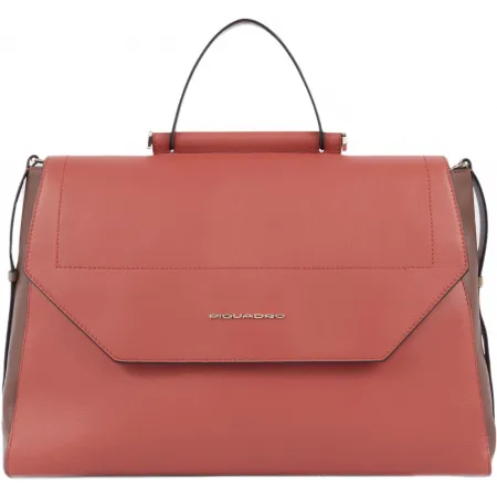 Деловая сумка женская Piquadro Circle BD6778W92/ARTM с отделением для ноутбука 14" терракотовая/кофейная натур.кожа