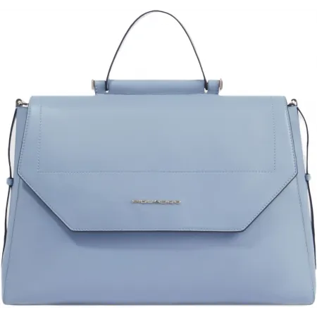 Деловая сумка женская Piquadro Circle BD6778W92/AZ3 с отделением для ноутбука 14" голубая натур.кожа