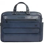 Деловая сумка мужская Piquadro Solm CA7025S141/AV с отделением для ноутбука 14" серая натур.кожа