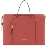 Деловая сумка женская Piquadro Circle CA4021W92/ARTM с отделением для ноутбука 15.6" терракотовая/кофейная натур.кожа