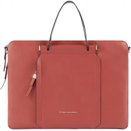 Деловая сумка женская Piquadro Circle CA4021W92/ARTM с отделением для ноутбука 15.6" терракотовая/кофейная натур.кожа Деловая сумка женская Piquadro Circle CA4021W92/ARTM с отделением для ноутбука 15.6" терракотовая/кофейная натур.кожа