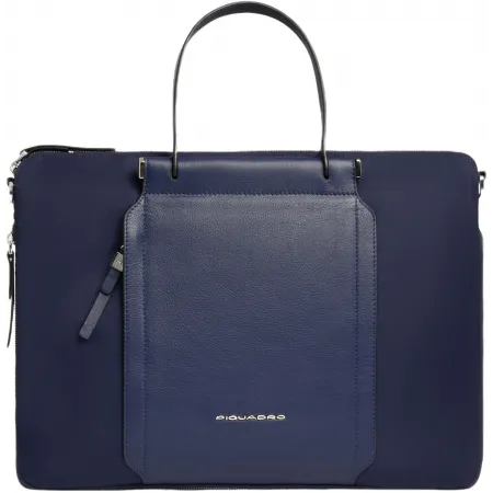 Деловая сумка женская Piquadro Lyra CA4021W92T/BLU с отделением для ноутбука 15.6" темно-синяя натур.кожа/нейлон