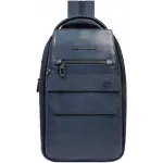 Рюкзак слинг мужской Piquadro Solm CA7028S141/AV серо-голубой кожа Рюкзак слинг мужской Piquadro Solm CA7028S141/AV серо-голубой кожа