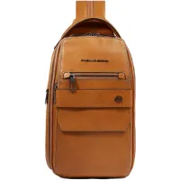 Рюкзак слинг мужской Piquadro Solm CA7028S141/BE песочный кожа