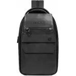 Рюкзак слинг мужской Piquadro Solm CA7028S141/N черный кожа Рюкзак слинг мужской Piquadro Solm CA7028S141/N черный кожа