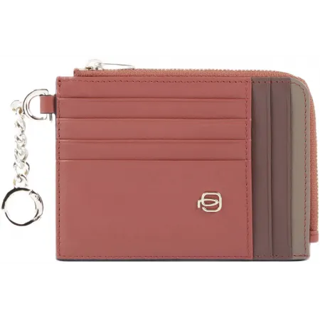 Чехол для кредитных карт Piquadro Circle PP5910W92R/ARTM коралловый/кофейный натур.кожа
