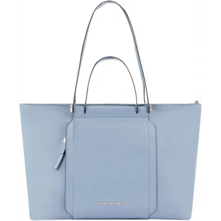 Деловая сумка женская Piquadro Circle BD3336W92/AZ3 с отделением для ноутбука 14" голубая натур.кожа