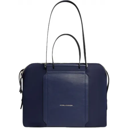 Деловая сумка женская Piquadro Lyra BD4574W92T/BLU с отделением для ноутбука 14" темно-синяя натур.кожа/нейлон