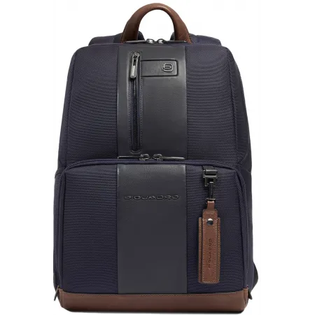 Рюкзак Piquadro Brief2 CA3214BR2/BLUCU темно-синий/коричневый нейлон/натур.кожа