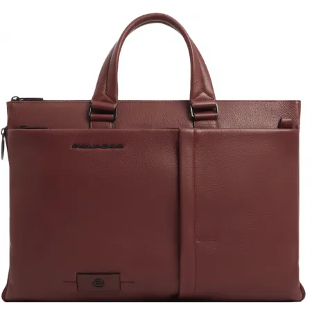 Деловая сумка мужская Piquadro Russel CA4021W137/CU с отделением для ноутбука 15.6" красное дерево натур.кожа
